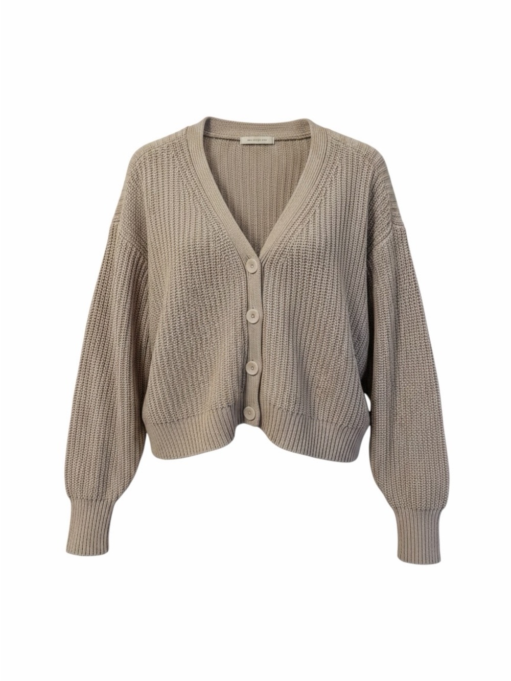 Darling Lilac Gray Cropped Button-Front Knit Cardigan